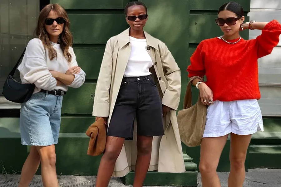 Denim Bermuda Shorts